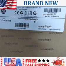 New Factory Sealed Allen-Bradley 1756-PA75 ControlLogix AC Power Supply 1756PA75