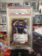 2025 topps chrome Spencer Schwellenbach Rookie Autograph-gold Ref PSA 9 Low Pop