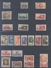 Saargebiet, interessanter gestempelter Posten auf 2 Steckkarten (9511)