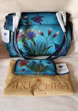 Anuschka Leather Hand Painted Large Sachel To...