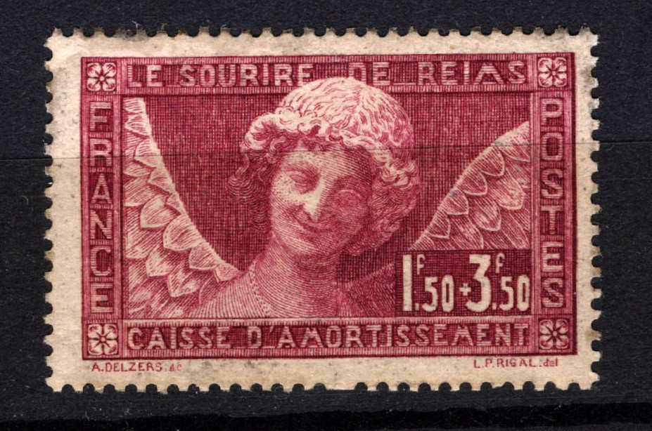 France France Stamp 1930 Smile Of Reims       Mlh   (325)