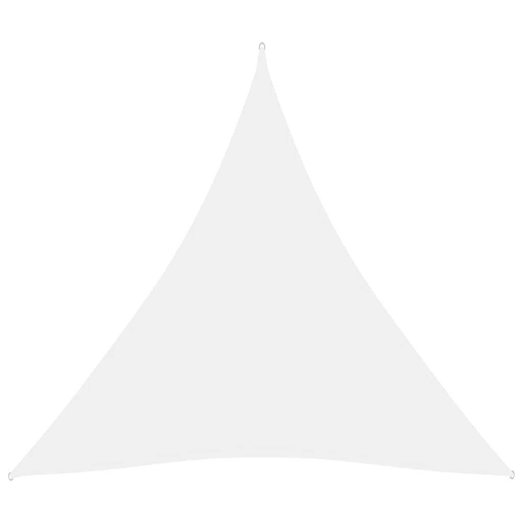 Toile d'ombrage triangulaire blanche 3.6m pour terrasse et jardin zen