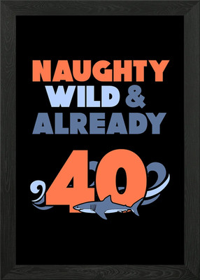 40 Jahre Hai gerahmtes Wandbild Poster Leinwanddruck Bild