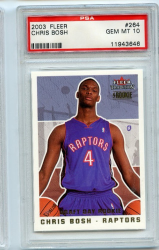 Chris Bosh [Draft Day Rookie] #264 2003 Fleer card