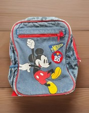 Disney Store Mickey Mouse Backpack Mickey Denim Embroidered See Description