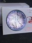 Beautiful 1990-P  American Silver Eagle Amazing Natural Toning