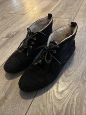 Vintage USA 60’s Leather Shoes Black Sz 10 Lace Up Outdorables Daniel Green