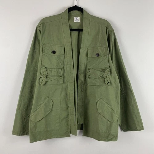 18 East Utility Sahasika Jacket Size XL Open Front Ripstop Military Pockets - product listing photo