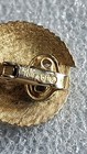 Trifari Vintage Gold-Tone Swirl Earrings  And Brooch Matching Set, 1950s — photo 3