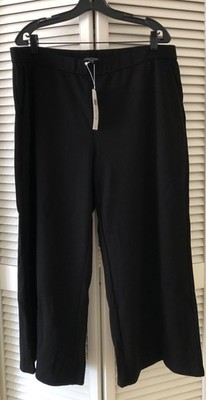 Eileen Fisher  Black Cropped Pants , Size 1X   Plus Size  NWT  Flex Tencel Ponte