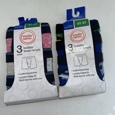 2 Packs Wonder Nation Toddler Boys Underwear Boxer Briefs size 4T-5T New