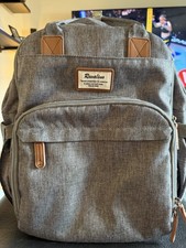 Ruvalino Diaper Bag Multifunctional All In One Travel Backpack Gray