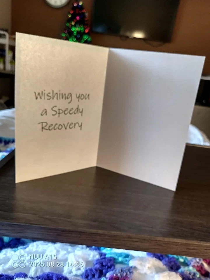 Tarjetas humorísticas dibujadas a mano por Fred Get Well. Juego de 4 con sobres.  5x7 Foto 3 de 4