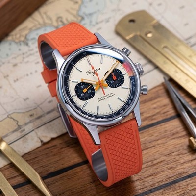 Sugess Pilot Chronograph Watch ST1901 Swanneck Sapphire Mechanical 1963 40mm