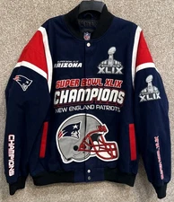 G-III NFL Mens XL New England Patriots Super Bowl XLIX 49 Embroidered Jacket