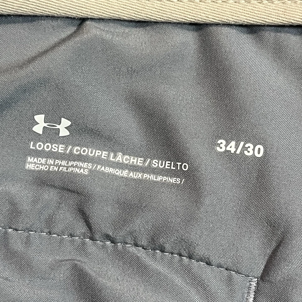 Pantalones de golf Under Armour Match Play para hombre 34x30 sueltos beige caqui Foto 3 de 4