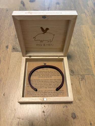 Bracelet Pig & Hen Navarch 6 mm Brick Red | Black