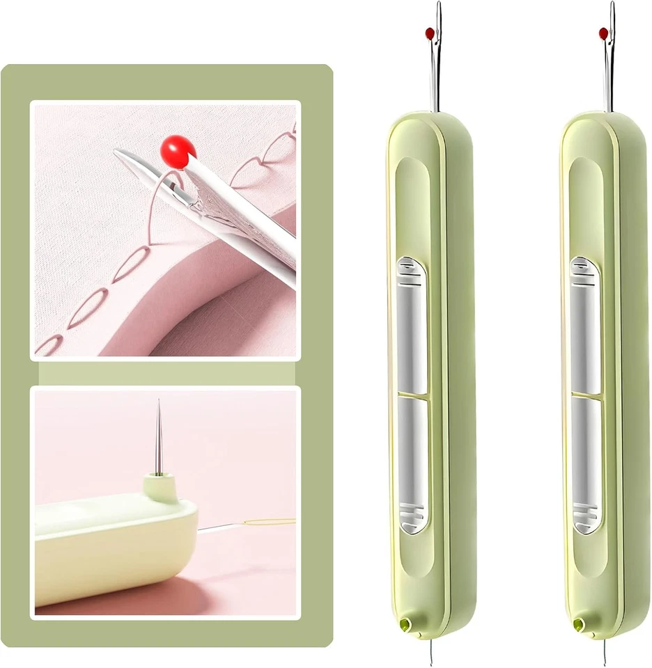 Upgraded 2 in 1 Needle Threader Seam Ripper Multifunctional Hand Sewing Tools - Image 4 of 4