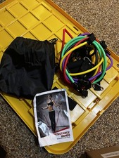 Multicolor Stackable Resistance Bands Set Cotton with Handles  Carry Bag