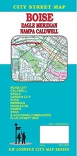 City Street Map of Boise, Eagle, Meridian, Nampa, Caldwell, Idaho, by GMJ Maps