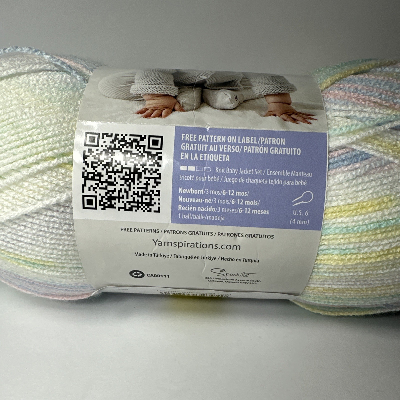 Yarnspirations Bernat Baby sport 8.5oz 100% Acrylic Baby Baby Ombre