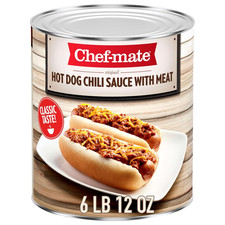 Hot Dog Canned Chili Sauce with Meat, Ready to Eat, 6 Lb 12 Oz (#10 Can Bulk)