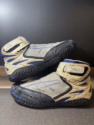 ASICS 54's Grey & Blue Size 9.5 Wrestling Shoes - Very Rare