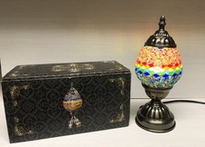 Egg Shaped Rainbow Color Mosaic Turkish Table...