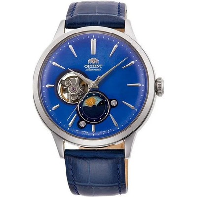 Orient Classic  Sun & Moon  Blue Dial Open Heart RA-AS0103A Brand New RARE PIECE