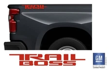Chevy Silverado Red TRAIL BOSS Z71 RST LTZ Bedside Decals 2019-2025 Set of 2