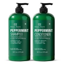 Botanic Hearth Peppermint Oil Shampoo And Conditioner Set, Hair Blooming Formula