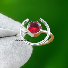 Garnet Gemstone 925 sterling silver handmade Gift Ring US size 5 to 13
