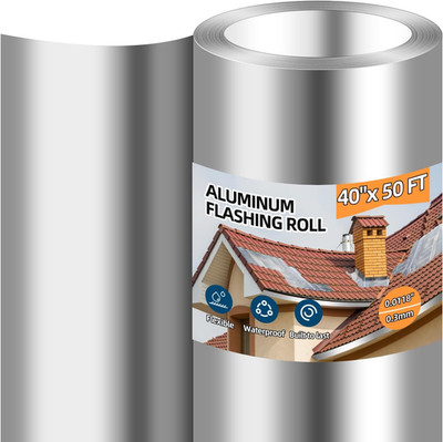 Aluminum Roll Flashing, 40'' X 50' Metal Roofing Roll for Roof and Garden, Preve