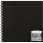 Daler Rowney Ebony Spiral Hardback Sketchbook Square Black 12x12" 180gsm
