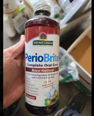 Nature's Answer PerioBrite Alcohol-Free Mouthwash, Cinnamon, 16-Fluid Ounce