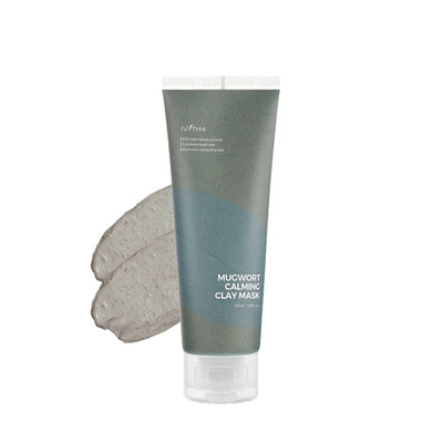 ISNTREE Mugwort Calming Clay Mask 100ml | Korean Soothing Wash-Off Face Pack
