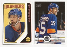 Lot of 2 Different Islanders Cal Clutterbuck Hockey Cards