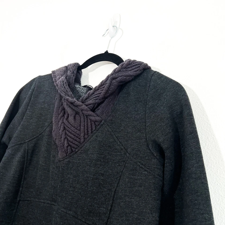 Prana Organic Sweatshirt Dress Womens M Outdoors Cable Knit Cozy Winter Gorp  - Image 3 of 4