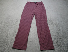 Eileen Fisher Pants Womens Small Purple Ribbed Knit Straight Leg Made in USA