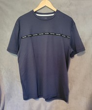 Calvin Klein Men's Blue Logo Crew Short Sleeve Quick Drying T-Shirt Large NWT