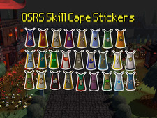 OSRS Skill Cape stickers  Gaming stickers  Old School RuneScape stickers