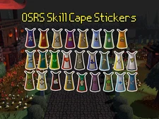 OSRS Skill Cape stickers | Gaming stickers | Old School RuneScape stickers