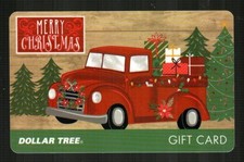DOLLAR TREE Merry Christmas, Christmas Pickup Truck ( 2019 ) Gift Card ( $0 )