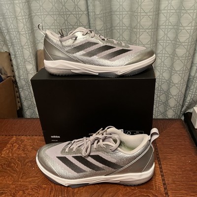 Adidas Adizero Instinct TF Softball Turf Shoes Silver Black Women JS2992 Sz 8
