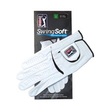 Men s PGA Tour SwingSoft Cabretta Leather RIGHT HAND Size L White Golf Glove NEW