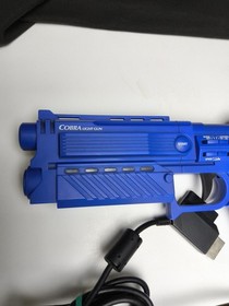 NYKO Cobra Light Gun Blue UN-80039 PS1 PS2 Sega Saturn Powers On Untested As Is 