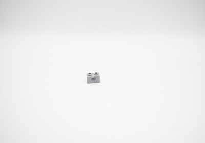 Lego 2 Stück TECHNIC BRICK 1X2, Ø4.9 Medium Stone Grey4211440 3700 K5T1