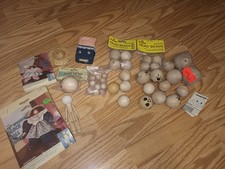 Vintage Large Lot Wooden Doll Making Kits/Heads