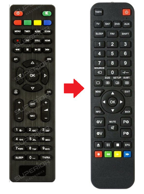 Ersatz Fernbedienung passend für Telestar Digistar T2 IR Receiver