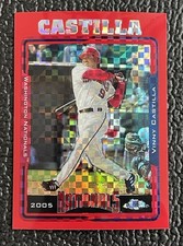 🔥VINNY CASTILLA 2004 TOPPS CHROME RED XFRACTOR #'d /65!🔥ROCKIES!